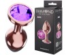 Анальная пробка Diamond Amethyst Shine S розовое золото