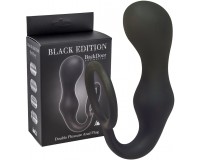 Анальная пробка с кольцом на пенис Double Pleasure Anal Plug Black