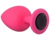 Анальная пробка Emotions Cutie Large Pink Black Crystal 