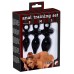 Набор черных анальных втулок Anal Training Set