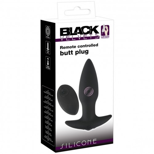 Анальная вибровтулка с дистанционным пультом управления Black Velvets Анальная вибровтулка с дистанционным пультом управления Black Velvets