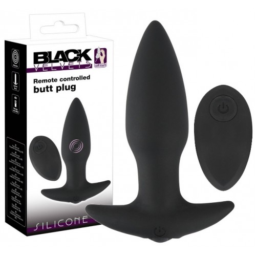 Анальная вибровтулка с дистанционным пультом управления Black Velvets Анальная вибровтулка с дистанционным пультом управления Black Velvets