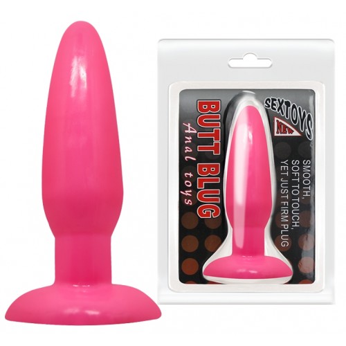 Яркая розовая анальная пробка с присоской Яркая розовая анальная пробка с присоской