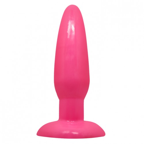 Яркая розовая анальная пробка с присоской Яркая розовая анальная пробка с присоской