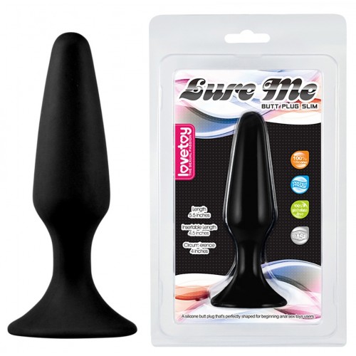 Классическая черная анальная пробка Lure Me Large Классическая черная анальная пробка Lure Me Large