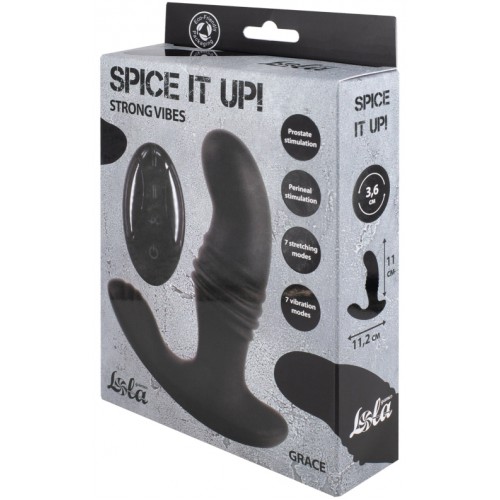 Перезаряжаемый стимулятор простаты Spice It Up Grace с пультом ДУ Перезаряжаемый стимулятор простаты Spice It Up Grace с пультом ДУ
