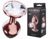 Анальная пробка Diamond Moonstone Shine L розовое золото