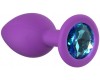 Анальная пробка Emotions Cutie Small Purple Light Blue Crystal