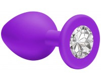 Анальная пробка Emotions Cutie Small Purple Clear Crystal
