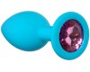 Анальная пробка Emotions Cutie Small Turquoise Pink Crystal
