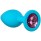 Анальная пробка Emotions Cutie Small Turquoise Pink Crystal
