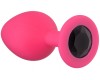 Анальная пробка Emotions Cutie Medium Pink Black Crystal