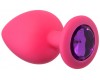 Анальная пробка Emotions Cutie Large Pink Dark Purple Crystal