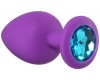 Анальная пробка Emotions Cutie Large Purple Light Blue Crystal