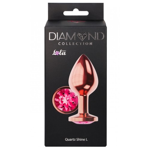 Анальная пробка Diamond Quartz Shine L розовое золото Анальная пробка Diamond Quartz Shine L розовое золото