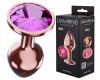 Анальная пробка Diamond Quartz Shine L розовое золото