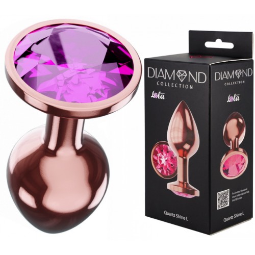 Анальная пробка Diamond Quartz Shine L розовое золото Анальная пробка Diamond Quartz Shine L розовое золото