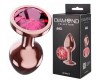 Анальная пробка Diamond Ruby Shine S розовое золото