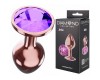 Анальная пробка Diamond Amethyst Shine L розовое золото