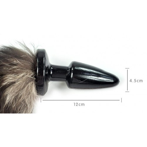 Анальная пробка с хвостом Silver Fox Анальная пробка с хвостом Silver Fox