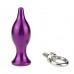 Фиолетовая металлическая анальная пробка с кольцом, размер S Фиолетовая металлическая анальная пробка с кольцом, размер S
