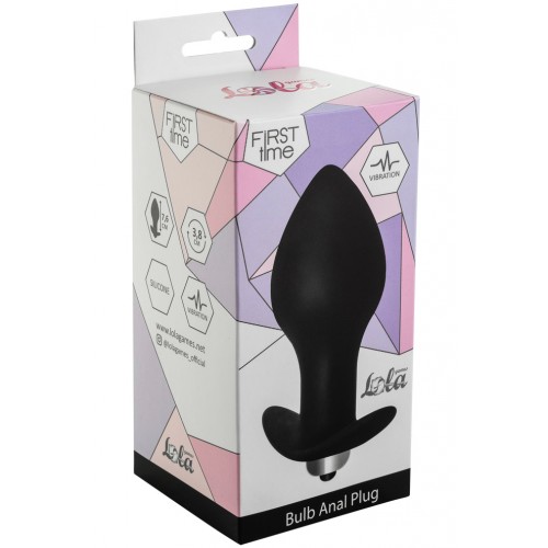 Анальная пробка с вибрацией Bulb Anal Plug черная Анальная пробка с вибрацией Bulb Anal Plug черная