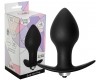 Анальная пробка с вибрацией Bulb Anal Plug черная
