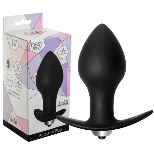 Анальная пробка с вибрацией Bulb Anal Plug черная Анальная пробка с вибрацией Bulb Anal Plug черная