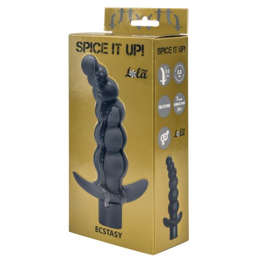 Анальная елочка с вибрацией Ecstasy Dark Grey Анальная елочка с вибрацией Ecstasy Dark Grey