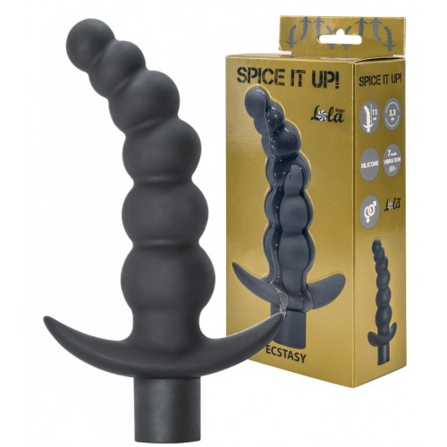 Анальная елочка с вибрацией Ecstasy Dark Grey Анальная елочка с вибрацией Ecstasy Dark Grey