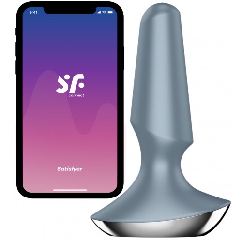 Анальный смарт-стимулятор с вибрацией Satisfyer Plug-ilicious 2 серый Анальный смарт-стимулятор с вибрацией Satisfyer Plug-ilicious 2 серый