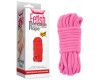 Веревка для бондажа розовая Fetish Bondage Rope 10 м