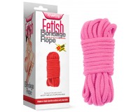 Веревка для бондажа розовая Fetish Bondage Rope 10 м