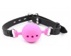 Дышащий кляп-шар из силикона Black-Pink M