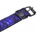 Силиконовый кляп на фиолетово-черном ажурном ремне