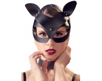 Маска-кошка для ролевых игр декорированная стразами
