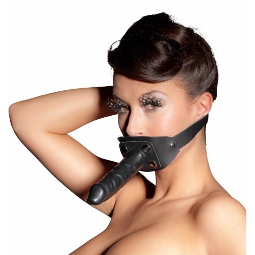 Кожаный кляп-страпон с латексным фаллосом Zado Fetish Кожаный кляп-страпон с латексным фаллосом Zado Fetish