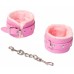 Розовые наручники с металлической цепью Party Hard Calm Pink