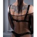 Лаконичный замшевый лиф Sex Game черного цвета