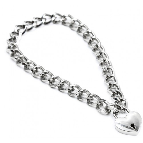 Ошейник-цепочка с замком в виде сердца Ошейник-цепочка с замком в виде сердца