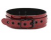 Бордовый лакированный ошейник