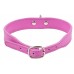 Розовый ошейник с металлическим кольцом