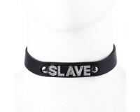 Стильный черный чокер Slave