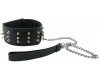 Ошейник с шипами и металлическим поводком-цепочкой Extreme Spiked Collar With Leash