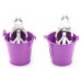 Серебряные клипсы на соски с фиолетовыми ведерками