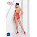 Откровенное красное боди с вырезом BS087
