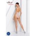 Откровенное белое боди с вырезом BS087
