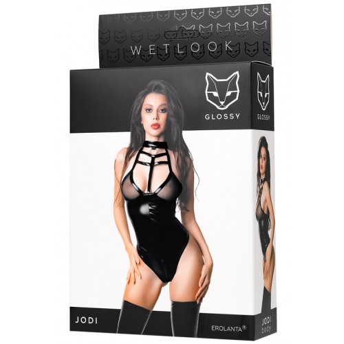 Соблазнительное боди с пикантным доступом Glossy Jodi из материала Wetlook размер L Соблазнительное боди с пикантным доступом Glossy Jodi из материала Wetlook размер L