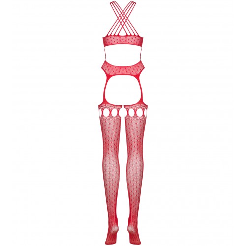 Пикантный красный кэтсьюит на тонких бретелях S/L Пикантный красный кэтсьюит на тонких бретелях S/L