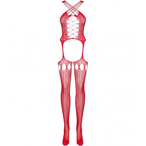 Пикантный красный кэтсьюит на тонких бретелях S/L Пикантный красный кэтсьюит на тонких бретелях S/L